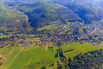 View of the valley of the Moder from the south in Wimmenau in the state Bas-Rhin, France