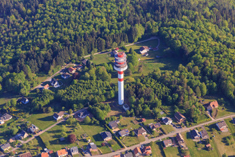 Tour hertzienne de Goetzenbruck transmission tower in the Northern Vosges from the west in Goetzenbruck in the state Moselle, France