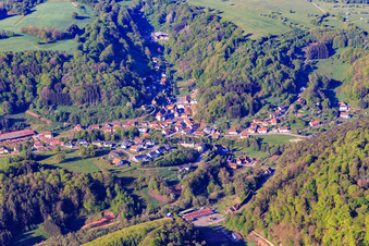 Village view from the northeast in Siersthal in the state Moselle, France