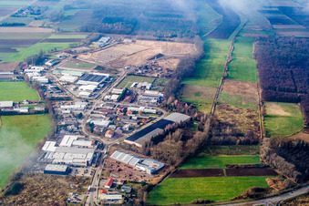 Am Horst industrial area in the district Minderslachen in Kandel in the state Rhineland-Palatinate, Germany out of the air
