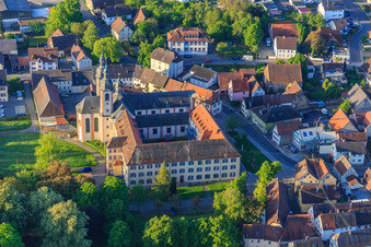 Former monastery Gerlachsheim with Nardini School and inab Education Center – Youth, Education and Career. near the Church of the Holy Cross in the district Gerlachsheim in Lauda-Königshofen in the state Baden-Wuerttemberg, Germany