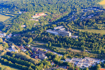 Rehabilitation Clinic Ob der Tauber, behind it Rehabilitation Center Bad Mergentheim, Klinik Taubertal - German Federal Pension Insurance in Bad Mergentheim in the state Baden-Wuerttemberg, Germany