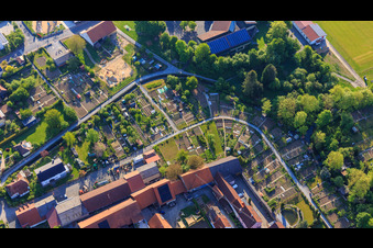 Gardens between Rippach and Dürrleinsgraben in Röttingen in the state Bavaria, Germany