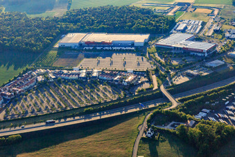 Outlet Wertheim Village and McRent Wertheim in the district Bettingen in Wertheim in the state Baden-Wuerttemberg, Germany