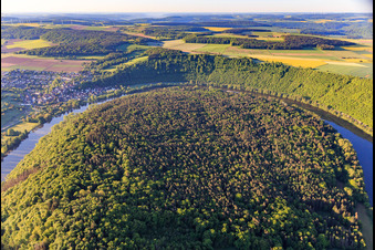 Aerial photograpy of Main loop in Kreuzwertheim in the state Bavaria, Germany