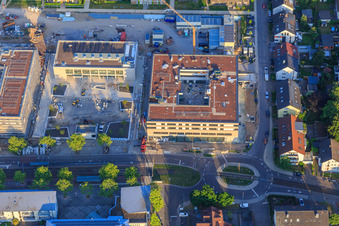 New buildings on Emil-Wachter-Straße in the district Mörsch in Rheinstetten in the state Baden-Wuerttemberg, Germany