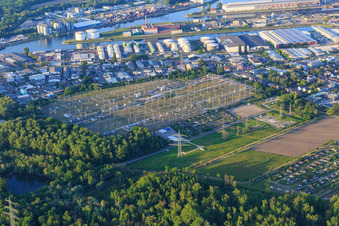 Substation Daxlanden in the district Daxlanden in Karlsruhe in the state Baden-Wuerttemberg, Germany
