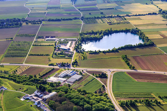 Apostle Lake of the fishing club Ettenheim eV in Ettenheim in the state Baden-Wuerttemberg, Germany