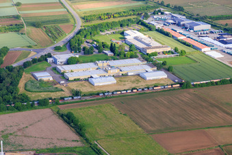 Industrial Park Ettenheim with Blech-Teile-Fertigung GmbH, Georg Fischer Fluorpolymer Products GmbH, and Barth Medienhaus GmbH | Advertising agency | Digital agency in the district Altdorf in Ettenheim in the state Baden-Wuerttemberg, Germany