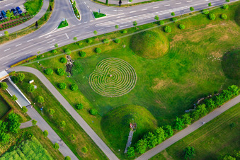 Green space at Roland-Mack-Ring in Rust in the state Baden-Wuerttemberg, Germany