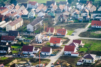 Drone recording of On the high trail in Kandel in the state Rhineland-Palatinate, Germany