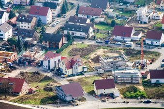 Drone image of On the high trail in Kandel in the state Rhineland-Palatinate, Germany