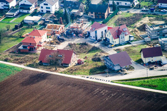 On the high trail in Kandel in the state Rhineland-Palatinate, Germany from the drone perspective