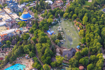 Tyrolean Wild Water Ride, FoodLoop, Josefina's Imperial Magic Journey and Wichtelhausen of Europapark Rust in Rust in the state Baden-Wuerttemberg, Germany