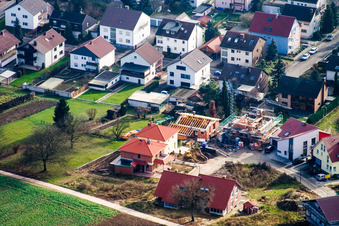 On the high trail in Kandel in the state Rhineland-Palatinate, Germany from a drone