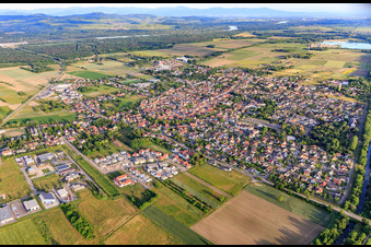 View of the town from the northwest in Marckolsheim in the state Bas-Rhin, France