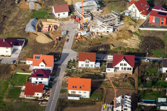 On the high trail in Kandel in the state Rhineland-Palatinate, Germany seen from above