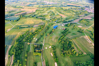 Aerial photograpy of Europa-Park Golf Club Breisgau in the district Tutschfelden in Herbolzheim in the state Baden-Wuerttemberg, Germany