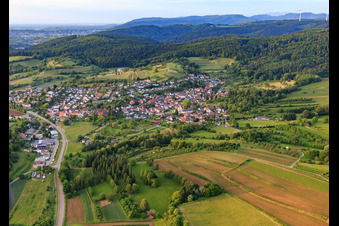Village view from the south in the district Schmieheim in Kippenheim in the state Baden-Wuerttemberg, Germany
