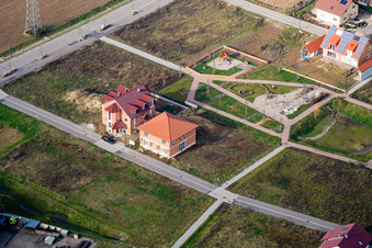 Drone recording of On the high trail in Kandel in the state Rhineland-Palatinate, Germany