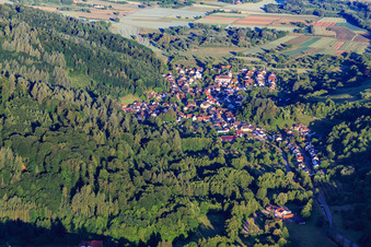 Village view from the east in the district Bleichheim in Herbolzheim in the state Baden-Wuerttemberg, Germany