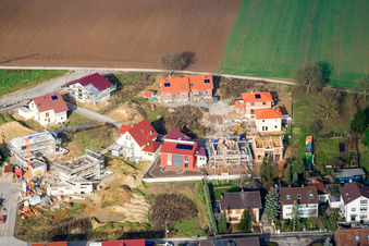Drone image of On the high trail in Kandel in the state Rhineland-Palatinate, Germany