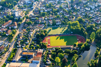 Stadtrainseee and Elztalstadion of FC Waldkirch eV and SV Waldkirch eV in Waldkirch in the state Baden-Wuerttemberg, Germany