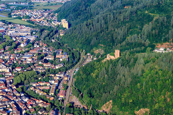 Kastelburg ruins from the east in Waldkirch in the state Baden-Wuerttemberg, Germany