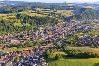 View from the southeast in Elzach in the state Baden-Wuerttemberg, Germany