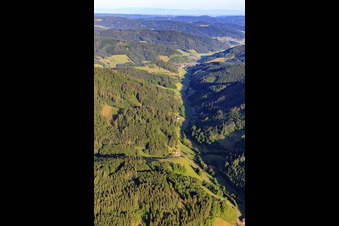 Landgassserstraße from the north in the district Dorf in Elzach in the state Baden-Wuerttemberg, Germany