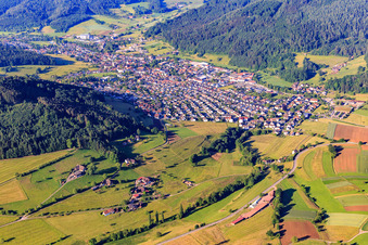 View of the Schuttertal from the north in Seelbach in the state Baden-Wuerttemberg, Germany