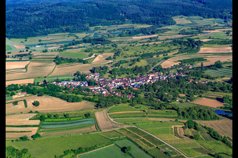 Village view from the northwest in the district Ettenheimweiler in Ettenheim in the state Baden-Wuerttemberg, Germany