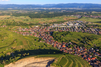View from the north in the district Oberschaffhausen in Bötzingen in the state Baden-Wuerttemberg, Germany