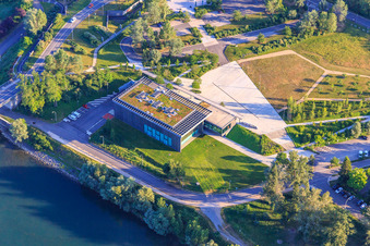 Art'Rhena cultural center on the Rhine island in Vogelgrun in the state Haut-Rhin, France