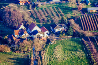 Aerial view of Winden Mill in Winden in the state Rhineland-Palatinate, Germany