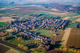 Village view from the southeast in Barbelroth in the state Rhineland-Palatinate, Germany