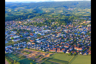View of the town from the southwest in Ettenheim in the state Baden-Wuerttemberg, Germany