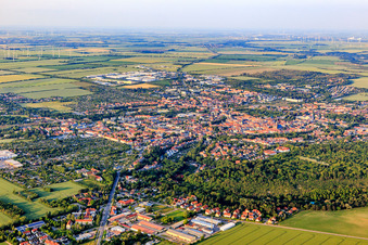 City view from the southwest in Aschersleben in the state Saxony-Anhalt, Germany