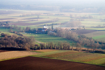 Aerial view of Schaidter Mill in the district Schaidt in Wörth am Rhein in the state Rhineland-Palatinate, Germany