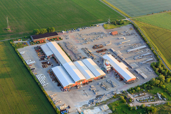 Aerial view of BERDING CONCRETE GmbH in the district Badeborn in Ballenstedt in the state Saxony-Anhalt, Germany