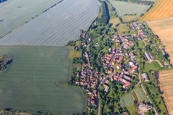 Village view from the northeast in the district Ulzigerode in Arnstein in the state Saxony-Anhalt, Germany