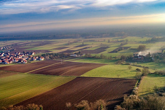 Oblique view of Schaidter Mill in the district Schaidt in Wörth am Rhein in the state Rhineland-Palatinate, Germany