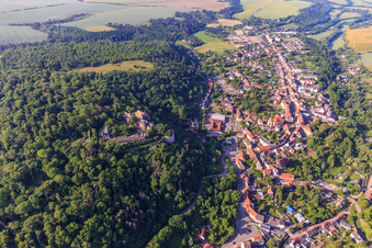 Lutherstraße and B86 in Mansfeld in the state Saxony-Anhalt, Germany