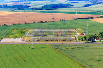 Substation on Harzhochstr in Klostermansfeld in the state Saxony-Anhalt, Germany