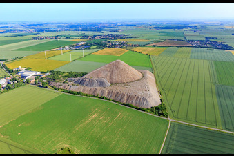 Pyramid of the Mansfelder Land - slate dump from the southeast in the district Hübitz in Gerbstedt in the state Saxony-Anhalt, Germany