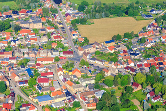 Village center in the district Siersleben in Gerbstedt in the state Saxony-Anhalt, Germany