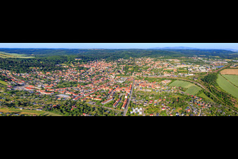 Panorama city view from the east in Blankenburg in the state Saxony-Anhalt, Germany
