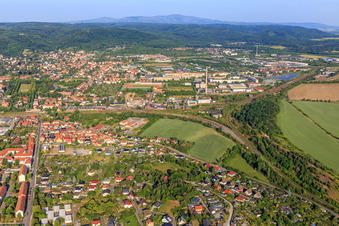 Gleisdreieck in Blankenburg in the state Saxony-Anhalt, Germany