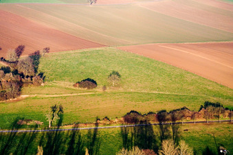 Aerial view of Schaidt, Schaidter Mill in Freckenfeld in the state Rhineland-Palatinate, Germany