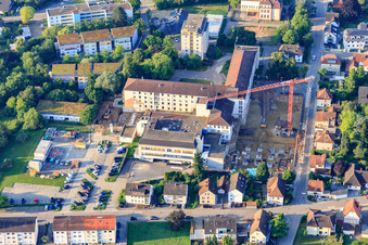 Construction site for the expansion of the Asklepios Südpfalzklinik Kandel in Kandel in the state Rhineland-Palatinate, Germany